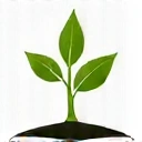 Iconiță vitalitate: mugure de plantă stilizat
